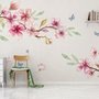 Papier peint fleurs de cerisier roses