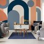 Geometric Arch with Shapes Wallpaper Mural