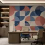 Retro Abstract Geometric Shapes Wallpaper Mural