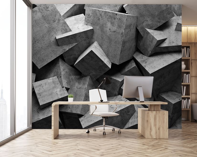 Modern Geometric Shapes Wallpaper Mural