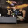 Papier peint panoramique fille clown au cigare