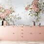 Vintage Pink Blumen Fototapete