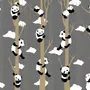 Cartoon Pandas with Tree Branches Wallpaper Mural