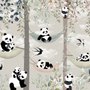 Fototapete Kinderzimmer Panda-Bär auf Hängemattenbäume