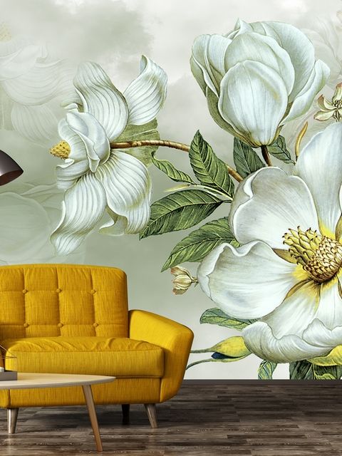 Nostalgic Magnolia Floral Wallpaper Mural