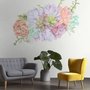Aquarell Weiche Echeveria Kaktus Blumen Wandtattoo