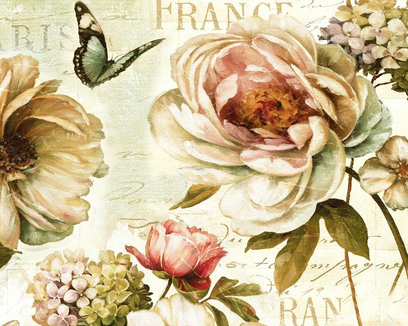 Vintage Hydrangea Wallpaper Mural