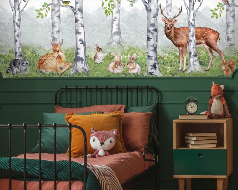 Papier peint animaux de la forêt pour enfants