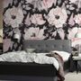 Kids Nursery Floral Pink Rose Pattern Wallpaper Mural