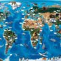 3D Look Kids World Map with Compass Wallpaper Mural