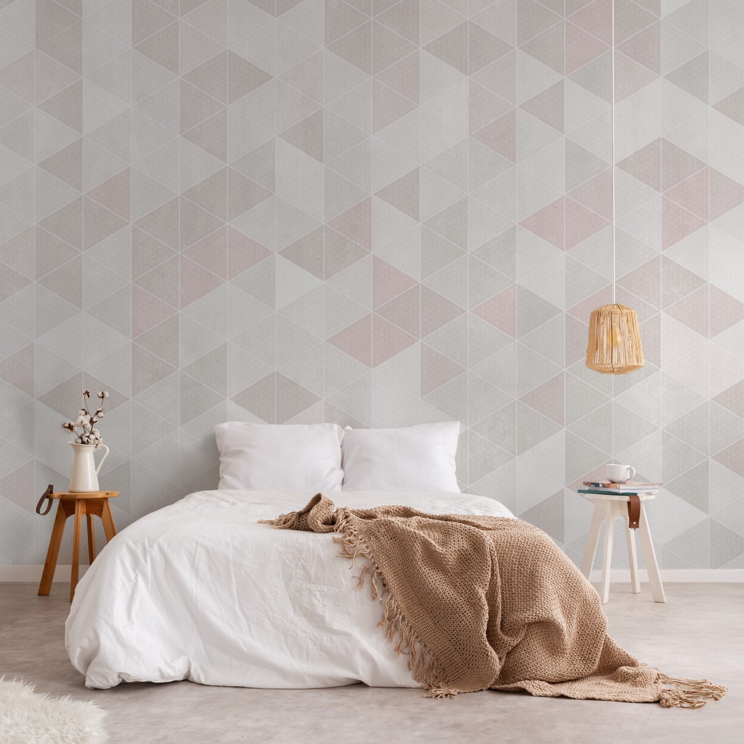 Scandinavian Style Pastel Geometric Design Wallpaper - STYLE 2 - Peel and Stick