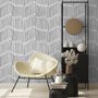 Black and White Minimalist Chevron Lines Wallpaper Mural