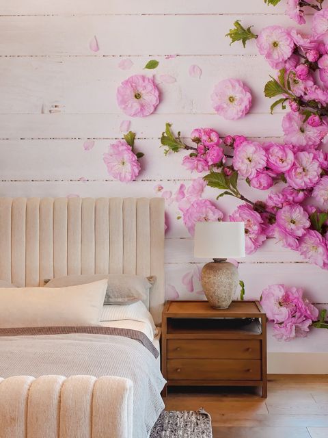 Pink Peony Floral Wallpaper Mural