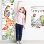 Kinder Höhenmesser mit Tropischen Tieren Wandtattoo