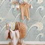 Watercolor Ocean Waves Wallpaper Mural