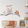 Cute Animals Singing on the Music Notes Wall Decal Sticker