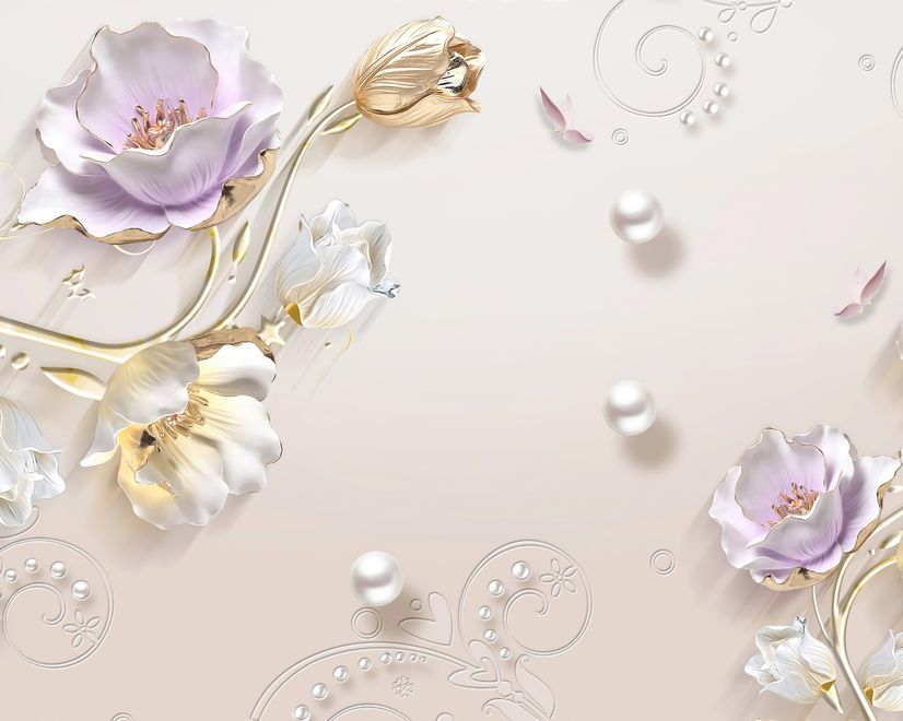 Fototapete Schmuck Tulpenblumen