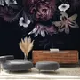 Dark Floral Claret Peony Floral Wallpaper Mural