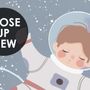 Papier peint panoramique de l'espace pour garçons - Planètes brillantes et astronautes