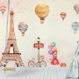 Eiffel Tower and Little Hot Air Balloon Wallpaper Mural