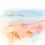 Abstract Orange Blue Brush Wallpaper Mural