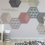 Papier peint panoramique géométrique de formes hexagonales