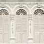 Faux Window Shutter Wallpaper Mural