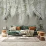 Neutral Tropical Palm Leaf Wallpaper Mural