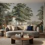 Vintage Rural Landscape with Village Folk Wallpaper Mural