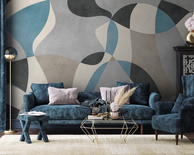 Boho Geometrische Abstrakte Kunst Fototapete