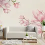 Watercolor Pink Magnolia Blossom Wallpaper Mural