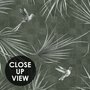 Tropical Palm Leaf and Birds Wallpaper Mural