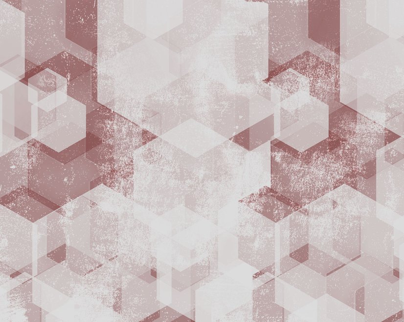 Abstract Pink Geometric Pattern Wallpaper Mural