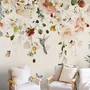 Watercolor Soft Peony Floral Blossom Wallpaper Mural