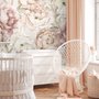 Papier peint panoramique de la chambre d'enfant Pastel Pivoine Aquarelle Floral Pour Filles