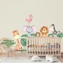 Kids Cute Forest Animal with Banana Leaves Wall Decal Sticker