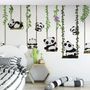 Panda Bears with Swing Wallpaper Mural
