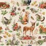 Papier peint aquarelle animaux forêt mignons chambre bébé