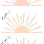 Soft Tones Sun Wall Decal Sticker