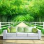 Papier peint panoramique paysage forestier effet 3D