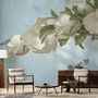 Gardenia Floral and Butterfly Wallpaper Mural