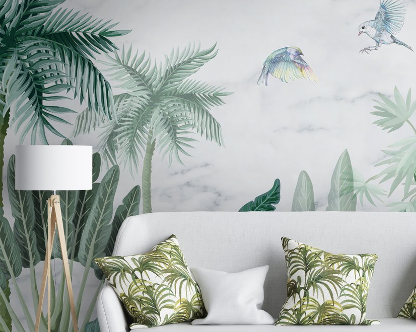 Green Tropical Forest Wallpaper Mural