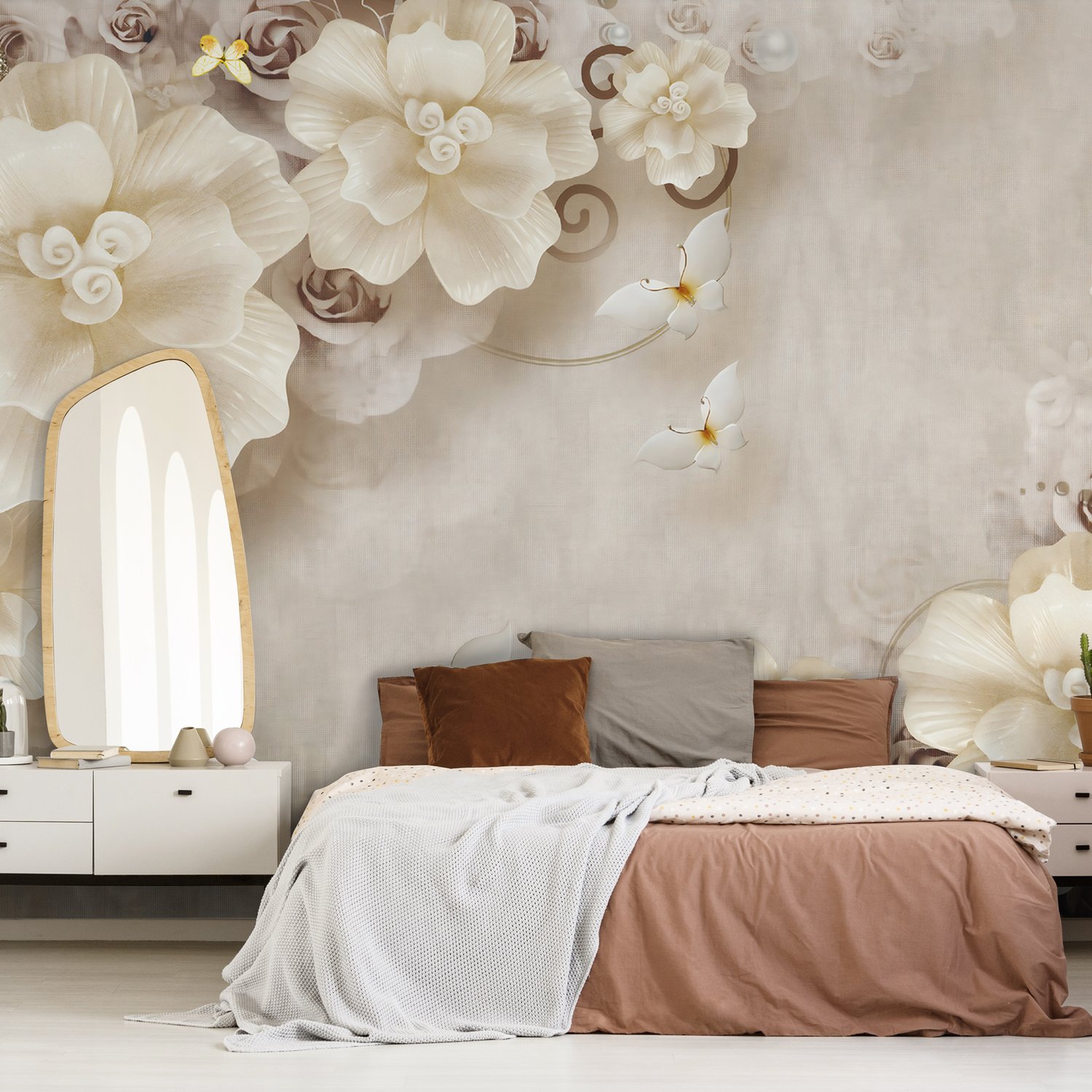 Vintage Water Lily Pond Wallpaper Mural - Peel and Stick