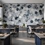 Dark Geo Hexagon Pattern Wallpaper Mural