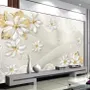3D Look Jewelry Flower and Lace Wallpaper Mural