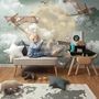 Kids Moon with Aircraft Wallpaper Mural