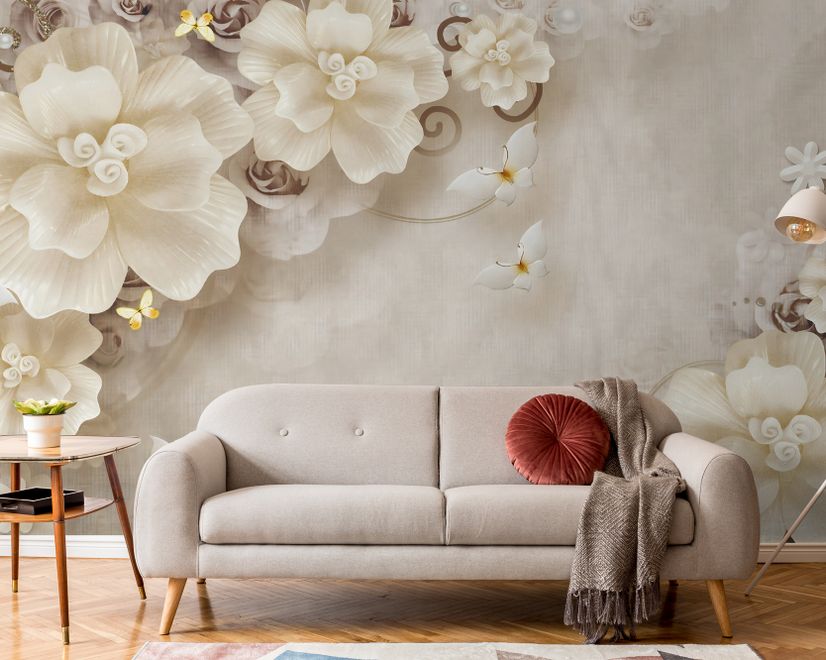 Vintage Water Lily Pond Wallpaper Mural