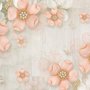 Papier peint panoramique marguerites roses diamant avec papillons