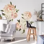 Orange White Peony Floral Boquets Wall Decal Sticker