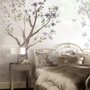 Papier peint panoramique floral magnolia aquarelle